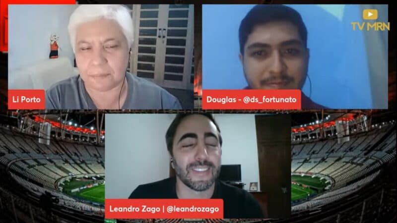 Lilian e Douglas recebem Leandro Zago, que exalta o Flamengo