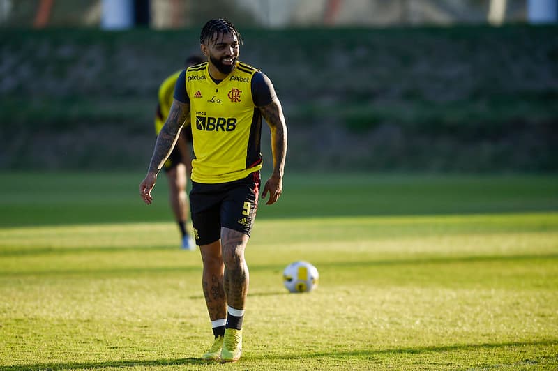 Gabigol no treno do Flamengo