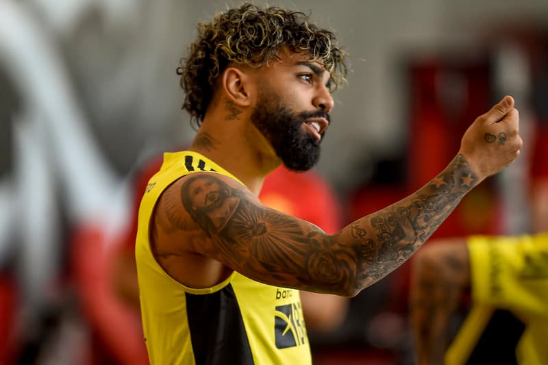 Gabigol no treino do Flamengo