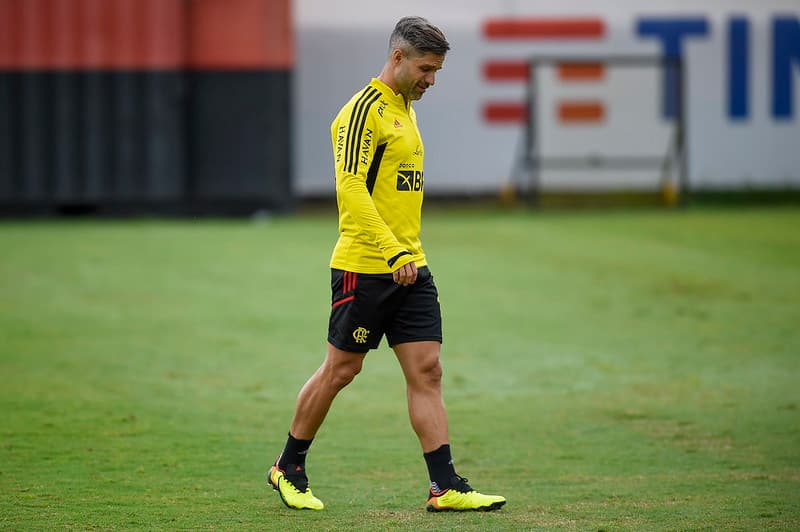 Diego Ribas em treino no Flamengo
