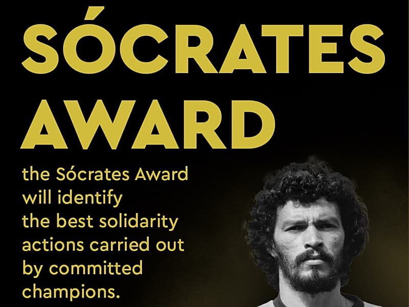 Sócrates virou prêmio na cerimônia Ballon D'Or