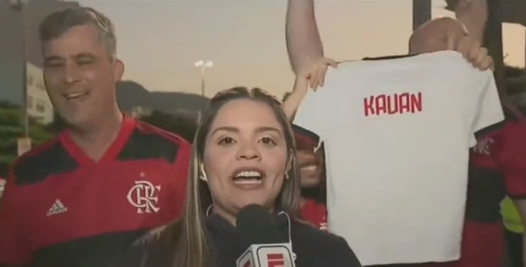 Repórter assediada por torcedor do Flamengo
