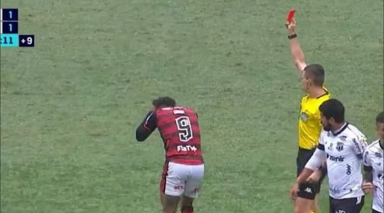 gabigol expulso flamengo ceara