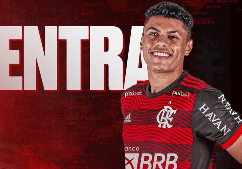 Mateusão fez sua primeira partida no Campeonato Brasileiro pelo Flamengo contra o Goiás