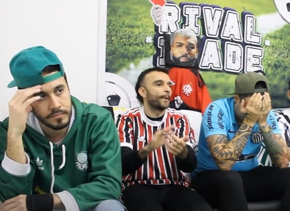 Torcedores rivais do Flamengo reagindo a classificação na Libertadores