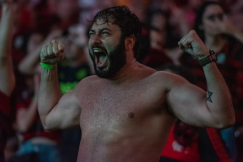 Torcida do Flamengo em Fan Fest no Maracanã na final da Libertadores 2019