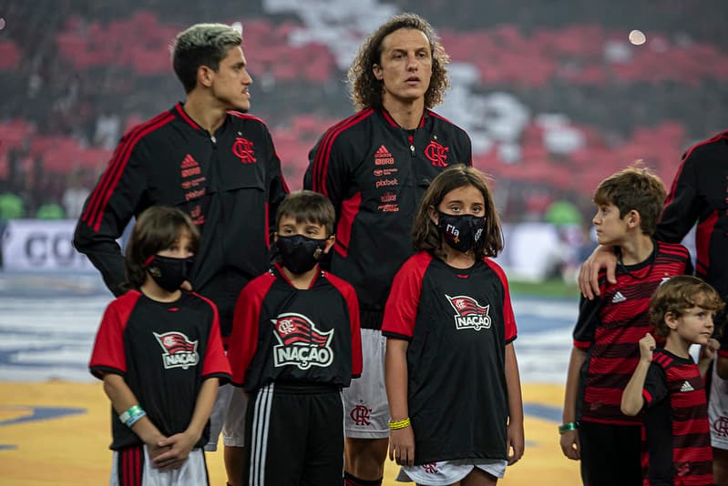 David Luiz antes do jogo entre Flamengo e Corinthians.