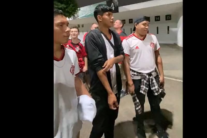 Indígenas no Maracanã para torcer para o Flamengo