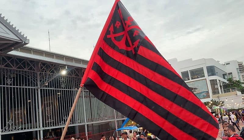 Bandeira do Flamengo em Guayaquil