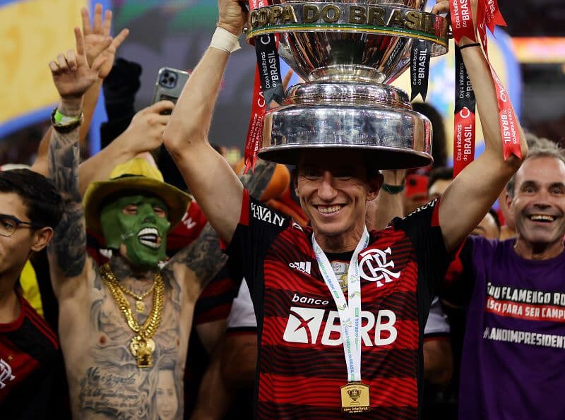 "O Máskara" na comemoração do Flamengo pelo título da Copa do Brasil