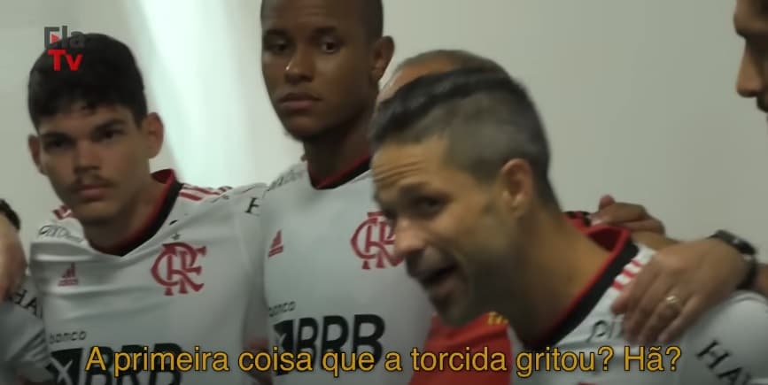 diego ribas agita vestiário do flamengo