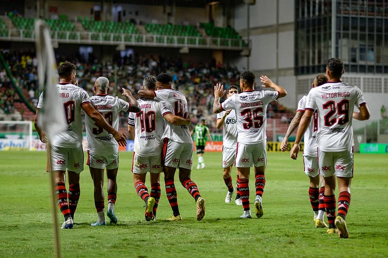 flamengo vence américa mg pelo brasileirão