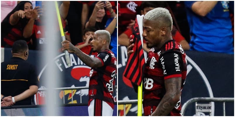 marinho comemora gol do flamengo com estilo