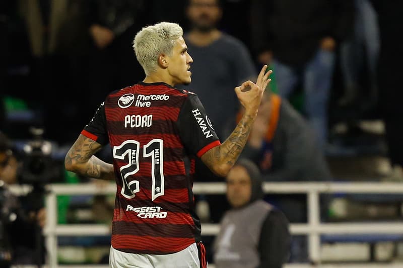 Pedro comemora gol pelo Flamengo