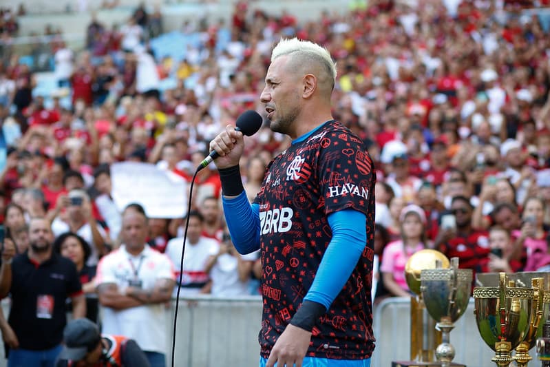 Diego Alves em sua despedida do Flamengo