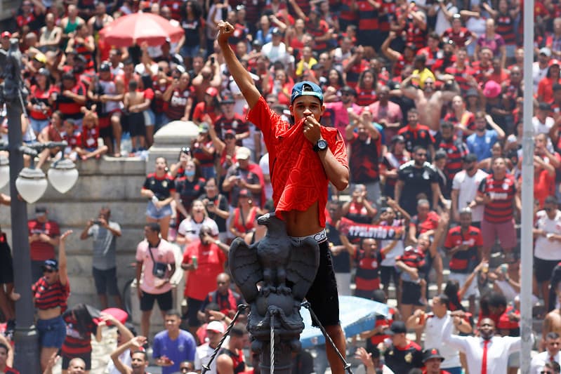 Torcida do Flamengo no Rio de Janeiro.