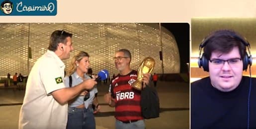 Flamenguista da Tunísia invadiu live do Casimiro.