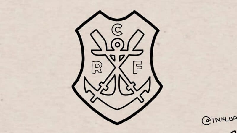 Tatuagem do escudo do Flamengo