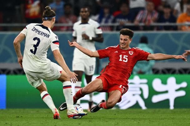 País de Gales x EUA, na Copa do Mundo.