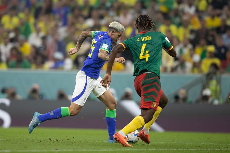 Pedro durante Brasil 0x1 camarões, pela Copa do Mundo do Catar.
