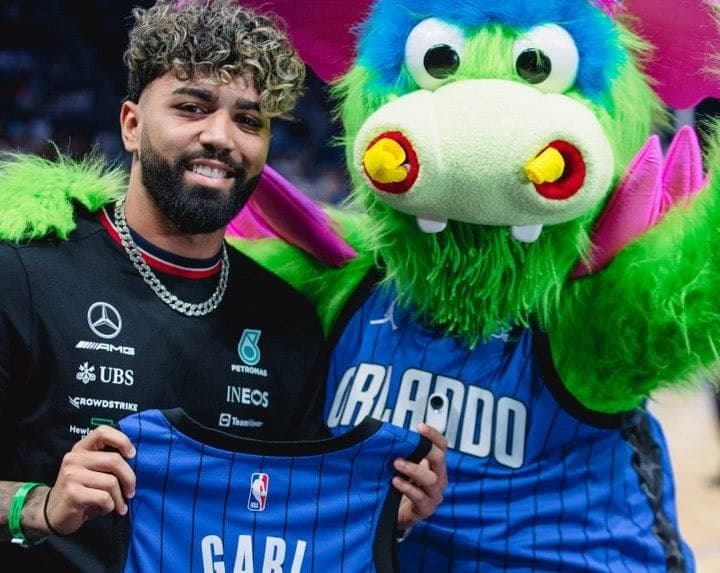 Gabigol em jogo do Magic na NBA