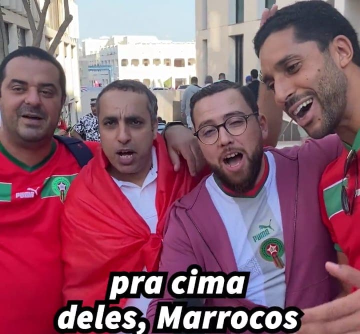 Torcedores do Marrocos entoam música inspirada na canção da torcida do Flamengo