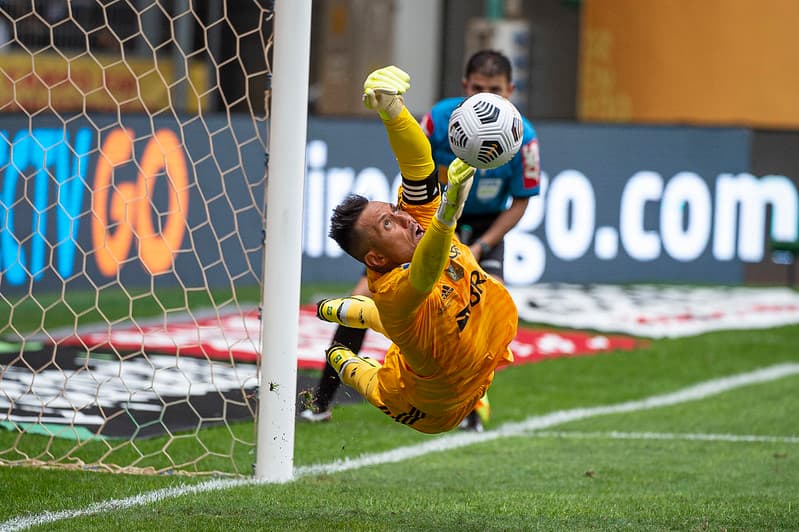 Diego Alves na final da Supercopa 2021. Foto: Alexandre Vidal / Flamengo