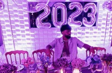Gabigol curte o reveillon. Foto: Instagram Gabriel Barbosa