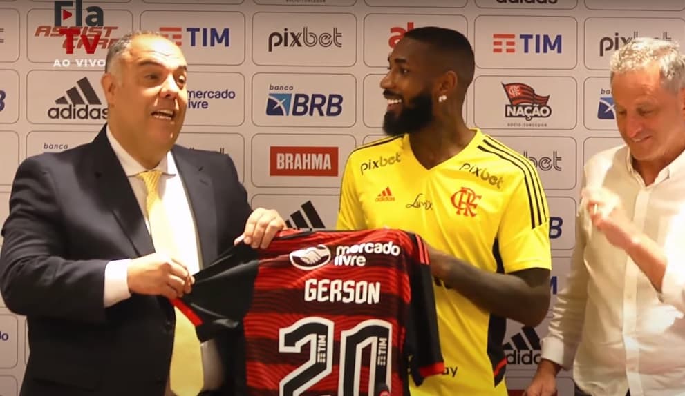 gerson é apresentado pelo flamengo