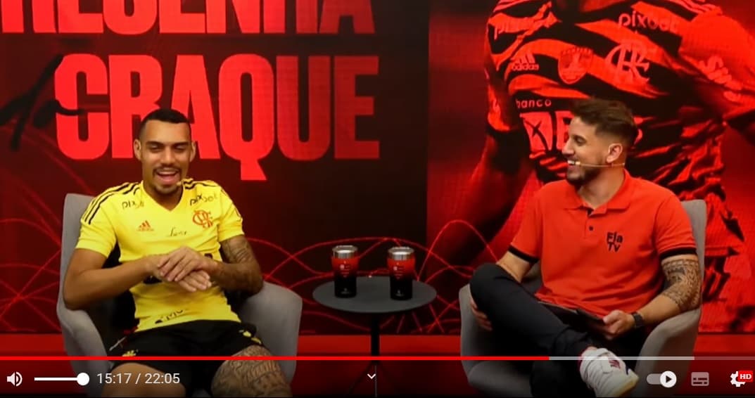 matheuzinho brinca na fla tv