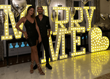 Arrascaeta e Camila. Foto: Arquivo pessoal