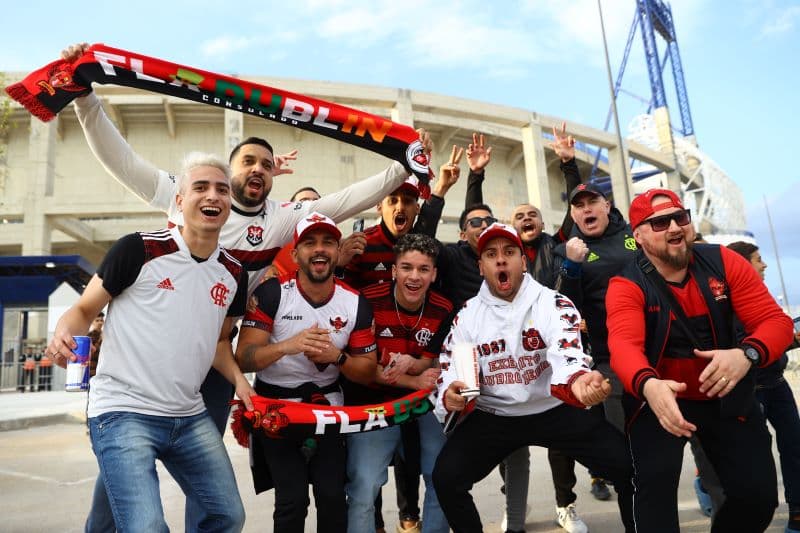 Torcida do Flamengo em Tânger. Foto: Michael Steele/Getty Images
