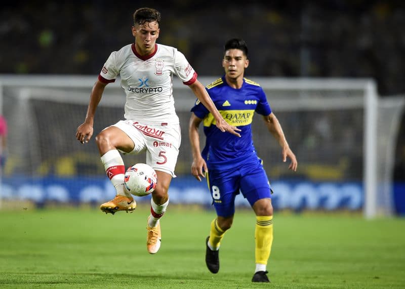 Santiago Hezze, do Huracan. Foto de Marcelo Endelli/Getty Images