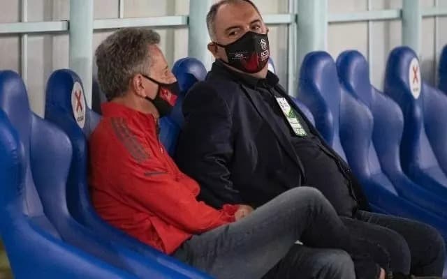 Marcos Braz e Rodolfo Landim despertam ira de torcida do Flamengo
