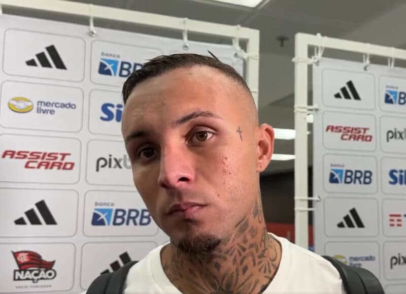 Everton Cebolinha na zona mista do Maracanã