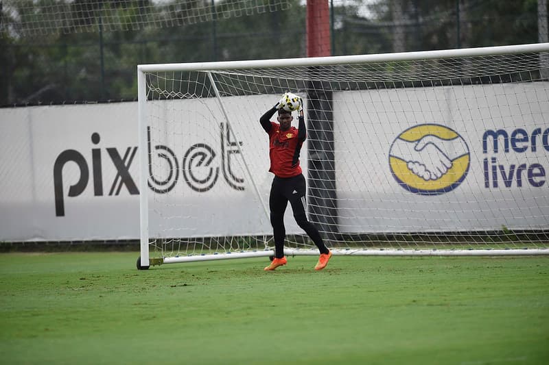 Marca da Pixbet estampada no Ninho do Urubu; Ministério da Fazenda estipula prazo para regulamentar todas as casas de apostas no Brasil