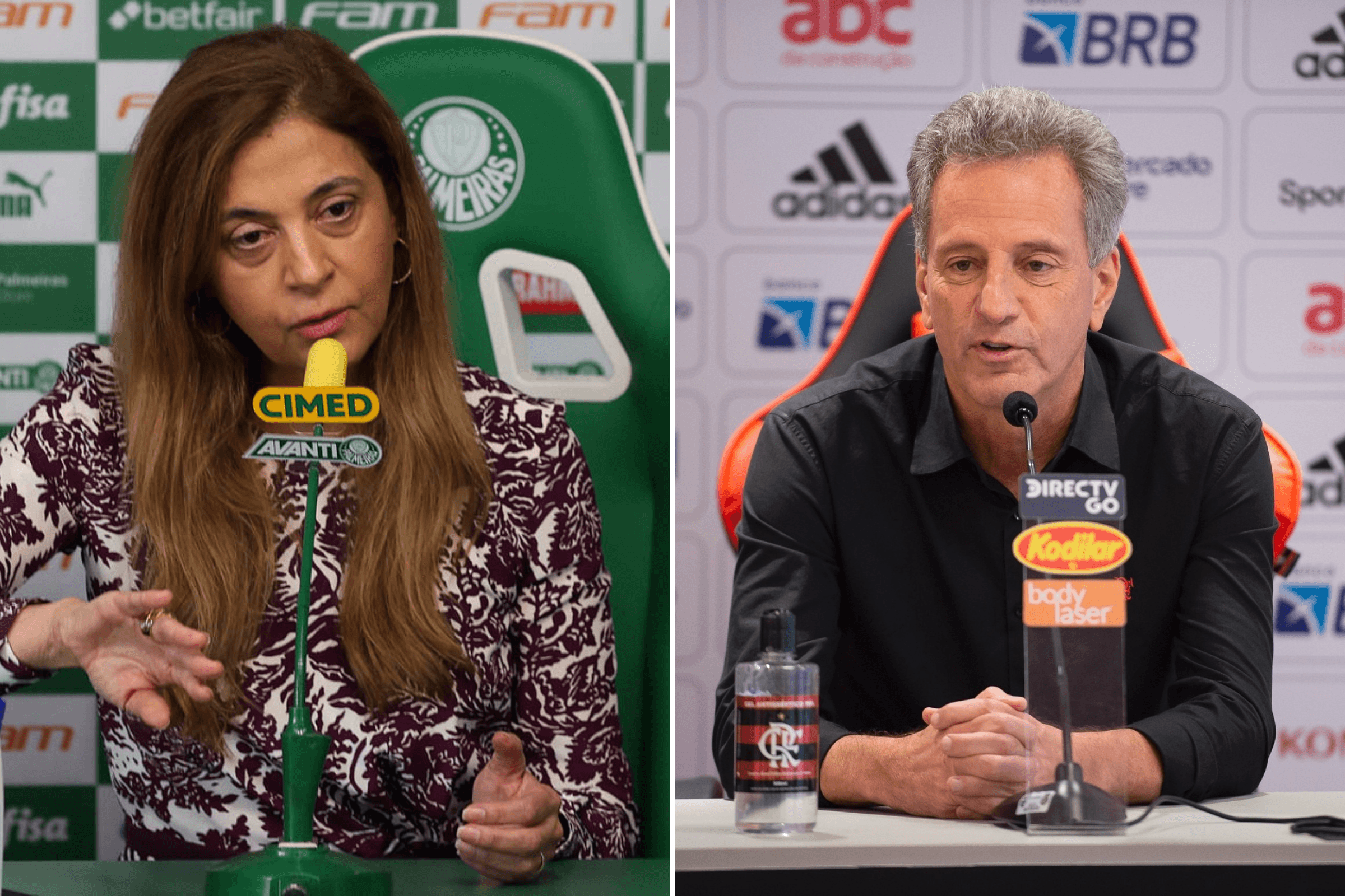 Leila Pereira e Rodolfo Landim