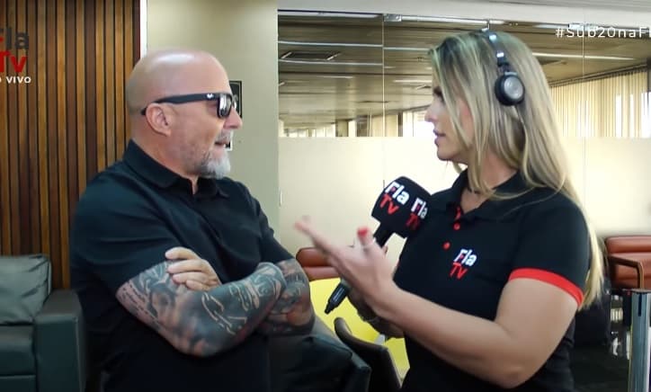 Jorge Sampaoli dá entrevista à Fla TV