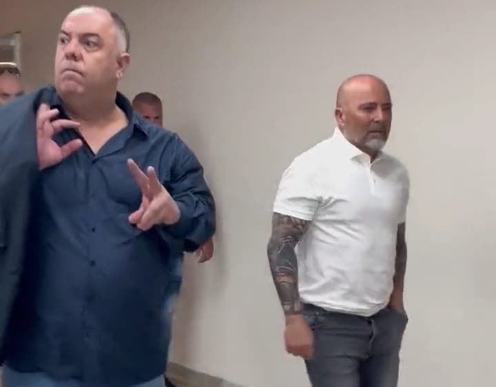 Marcos Braz e Jorge Sampaoli chegando no Maracanã