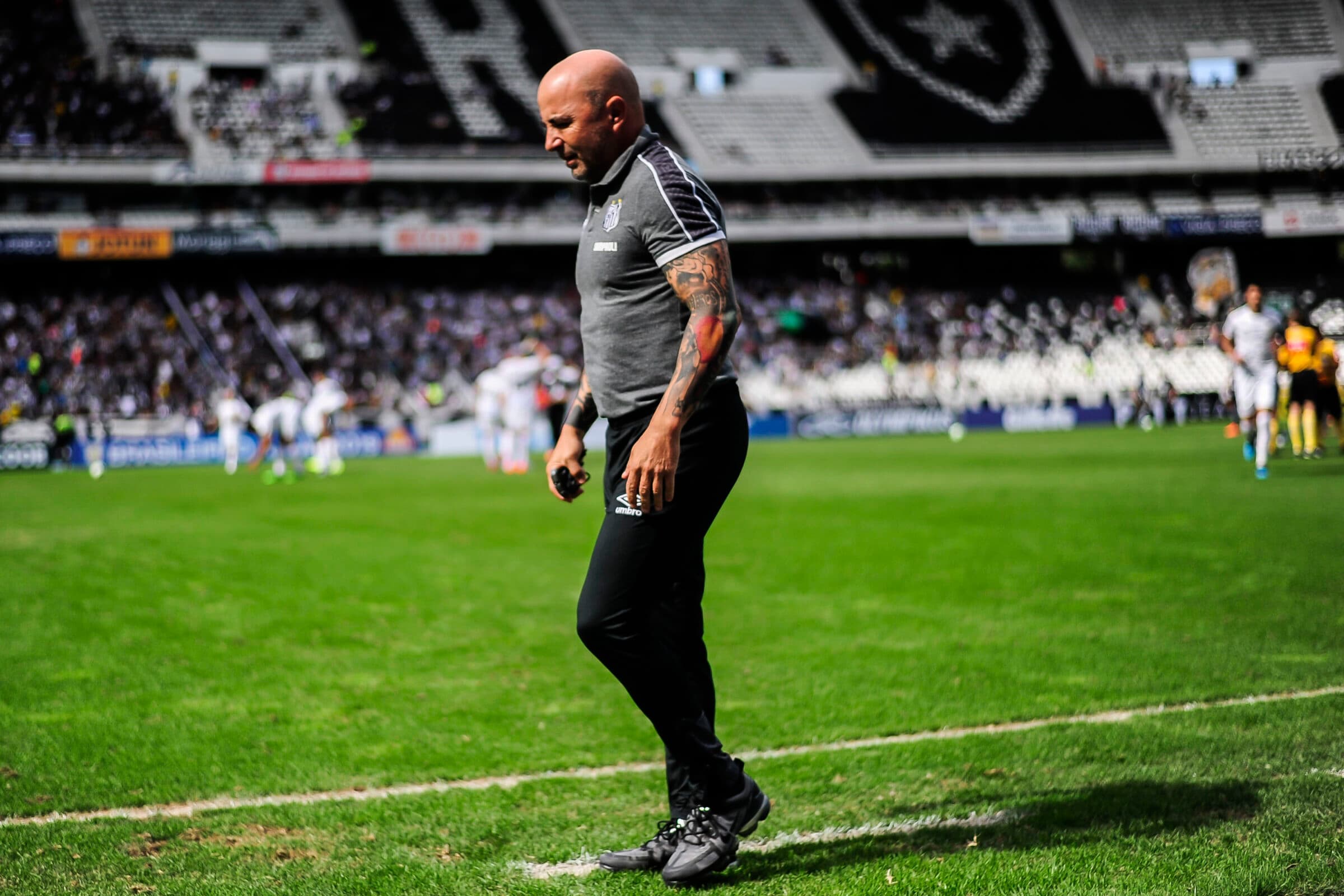 Jorge Sampaoli em jogo contra o Botafogo