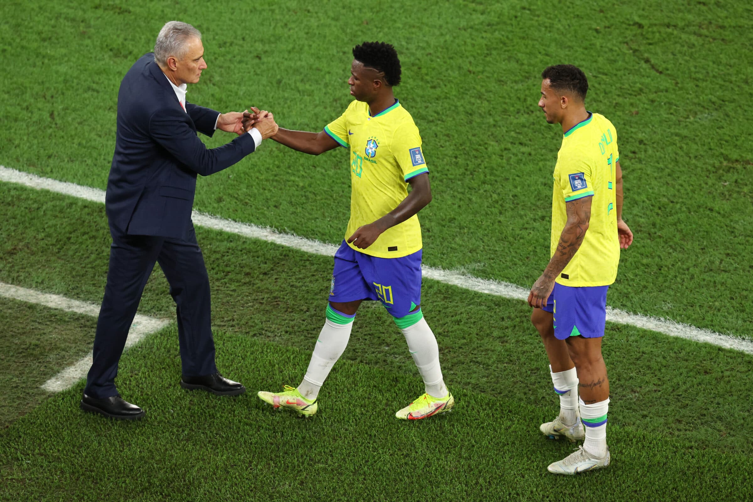 Tite e Vini Jr na Seleção Brasileira