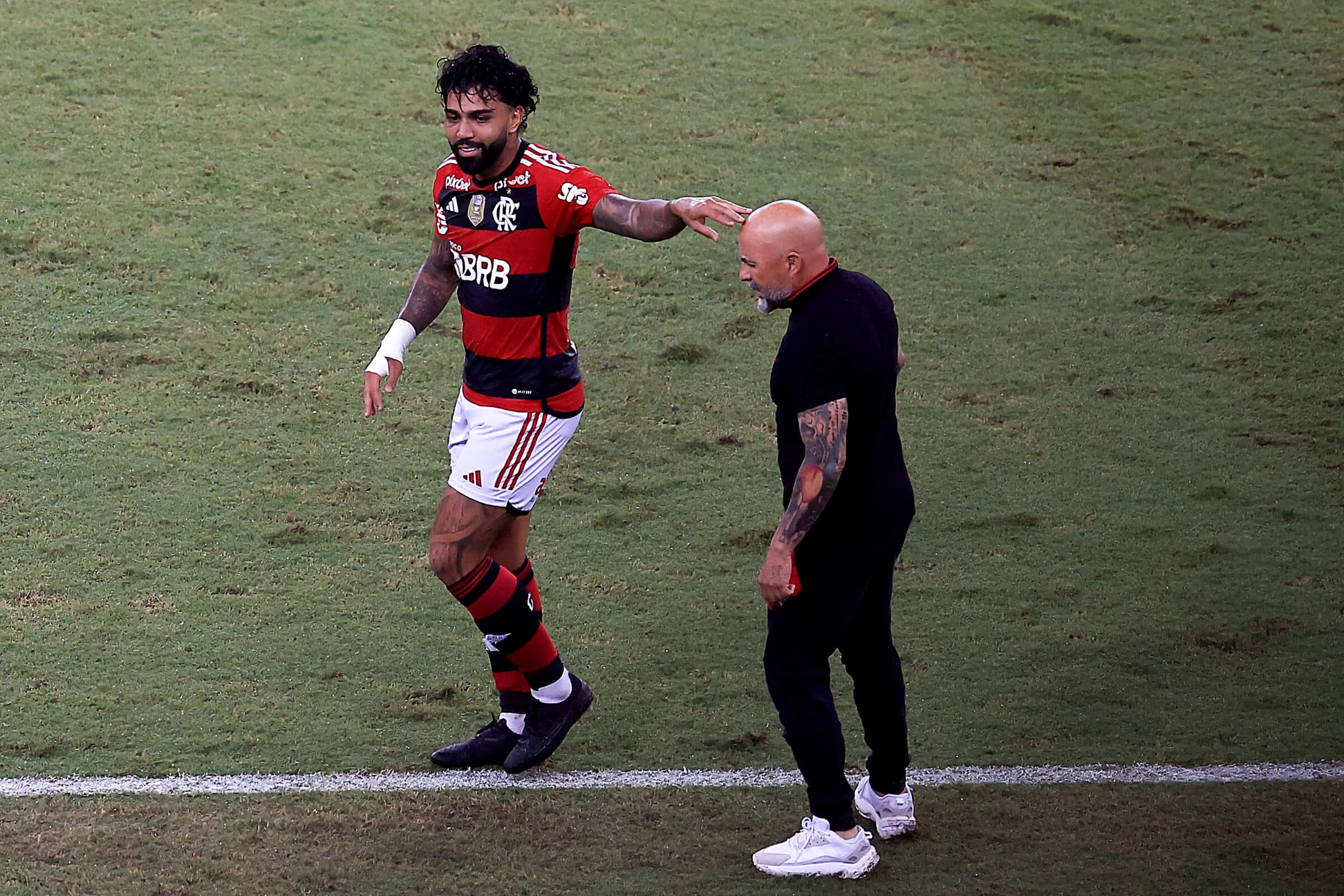 Jorge Sampaoli e Gabigol Flamengo