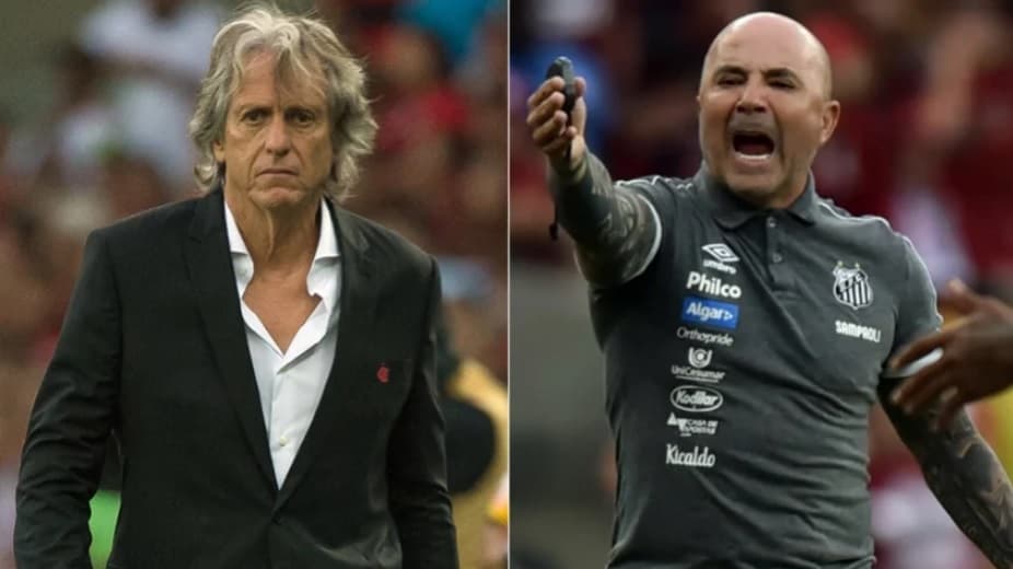 jorge jesus e jorge sampaoli flamengo santos