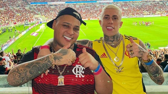 MC Daniel e MC Ryan SP no camarote do Flamengo no Maracanã