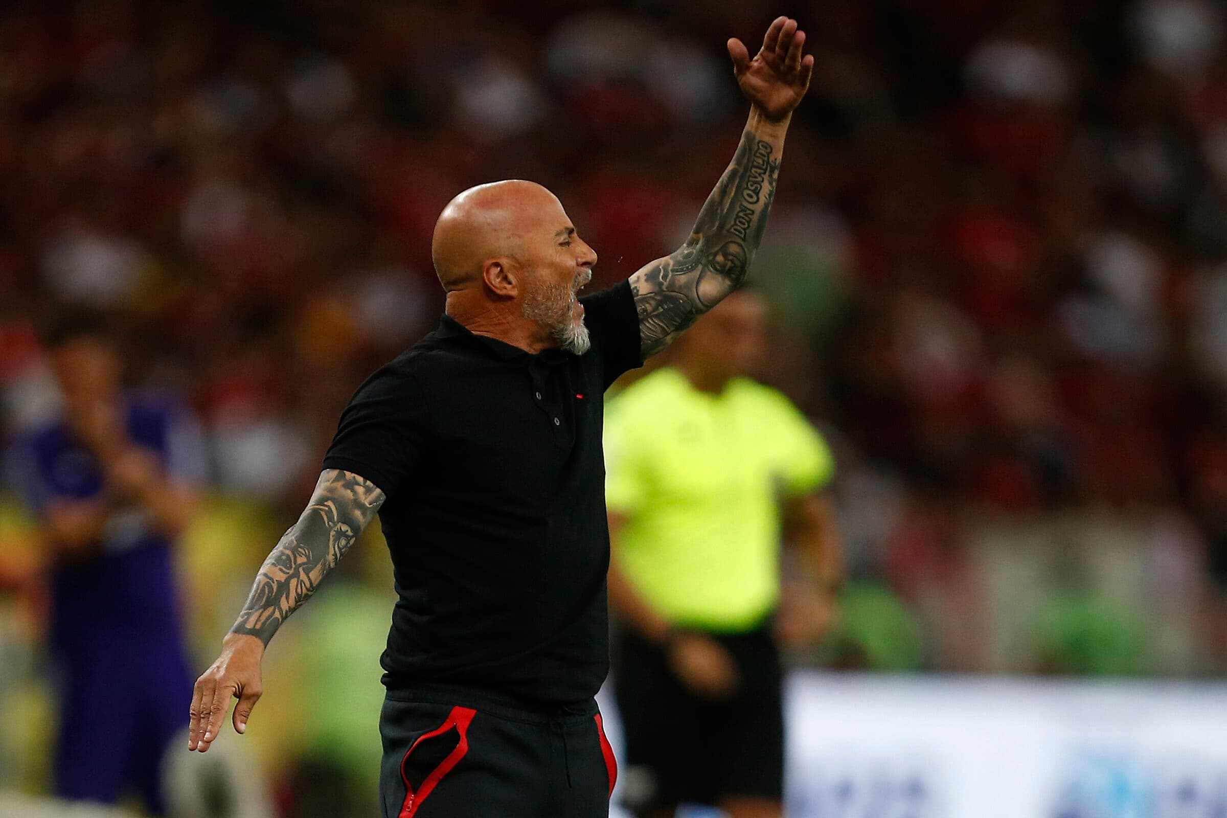 Jorge Sampaoli em jogo entre Flamengo x Cruzeiro
