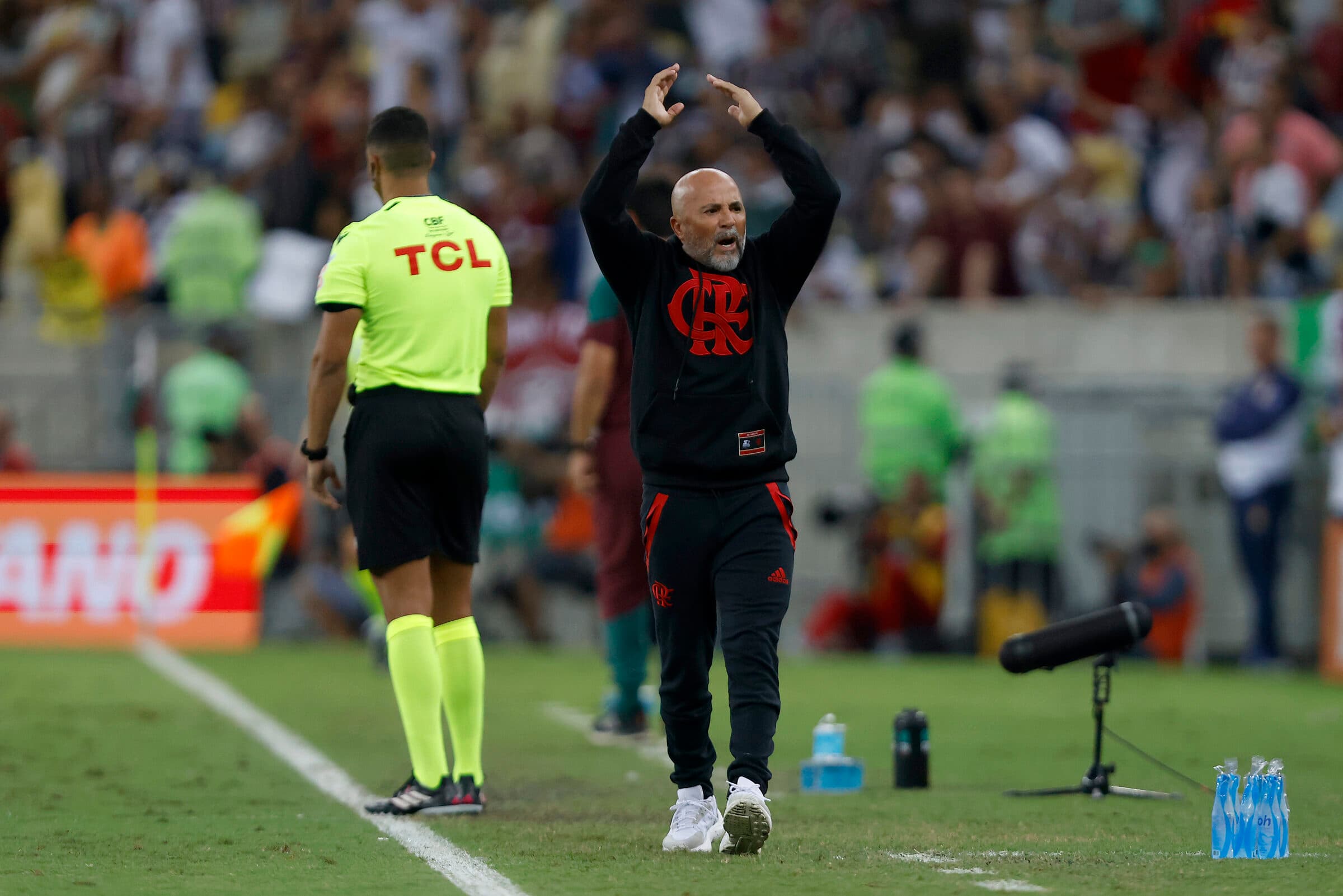 Jorge Sampaoli em Flamengo x Fluminense pela Copa do Brasil