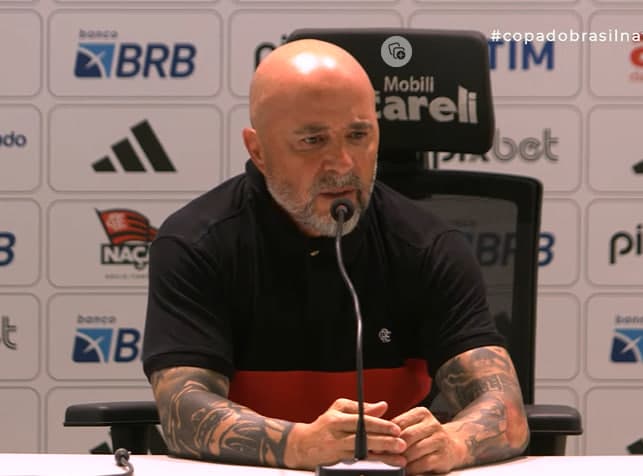 Jorge Sampaoli em coletiva após Flamengo x Fluminense