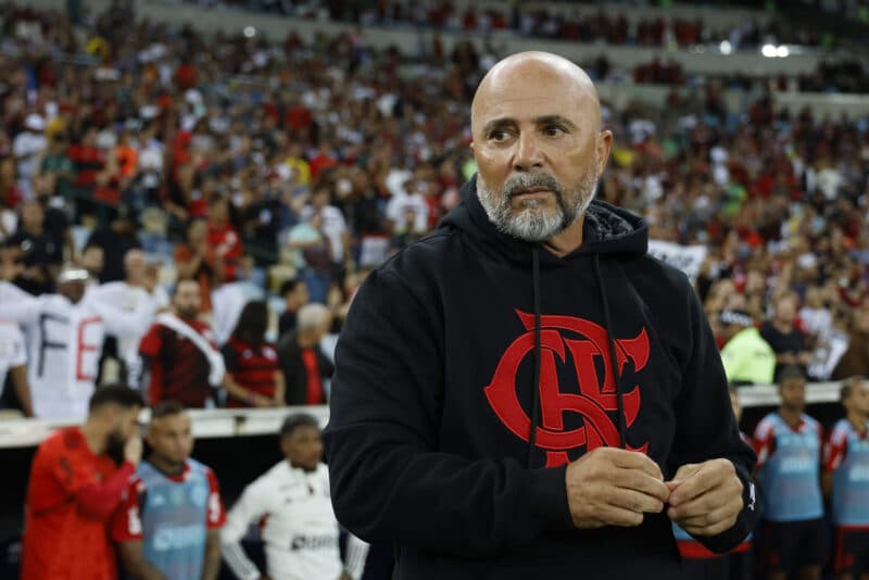 Jorge Sampaoli, técnico do Flamengo; treinador realizou mudanças na escalação para enfrentar o Aucas