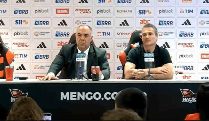 Durante a coletiva de apresentação de Luiz Araújo no Flamengo, Marcos Braz abre o jogo sobre as futuras negociações do clube