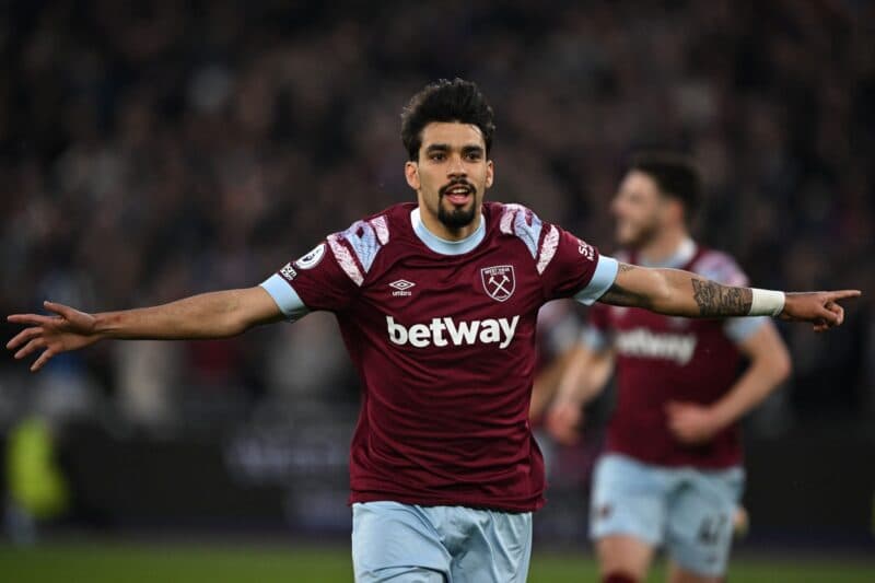Lucas Paquetá comemora gol pelo West Ham; Meia comentou Garotos do Ninho brilhando na Premier League